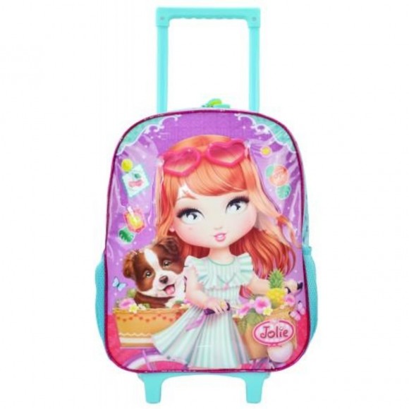 MOCHILA DE RODINHA TILIBRA JOLIE RUIVA G