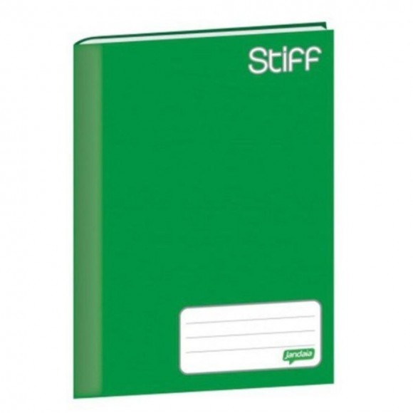 CADERNO BROCHURA 1/4 CD JANDAIA STIFF VERDE 96 FLS