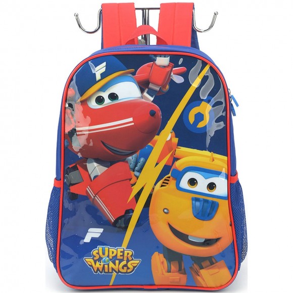 MOCHILA ESCOLAR LUXCEL SUPER WINGS AZUL MARINHO IS326812SW